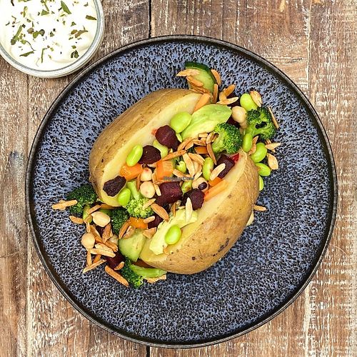 vegan tattie at Salatkind in Ingolstadt