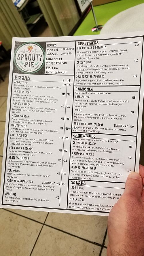 Menu at Lolly's Pantry in North Palm Beach