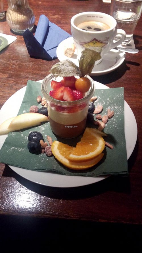 Dessert and coffee. at Viasko - Bar und Restaurant in Berlin