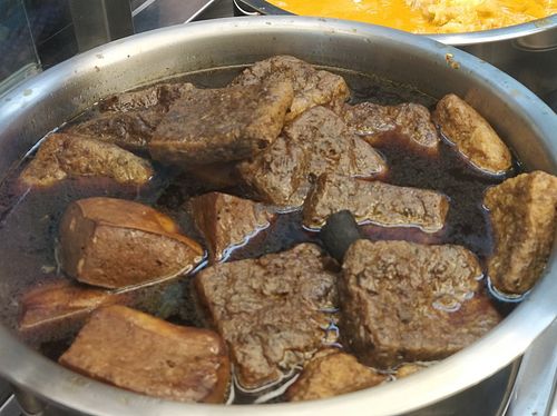 Braised tau-pok and tau-kwa at Su Yuan Vegetarian 素缘 - Bedok in East Singapore