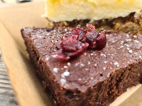 Chocolate and beetroot brownie at GROW in Anglesea
