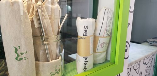 Reusable straws at Plant Kitchen in Amman