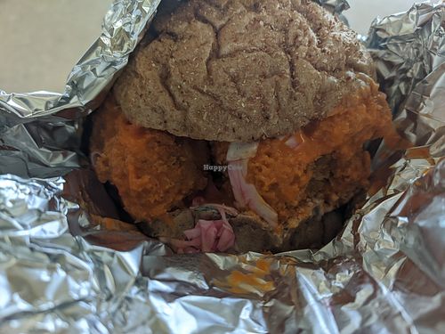 Buffalo cauliflower sandwich at Plant Kitchen in Amman