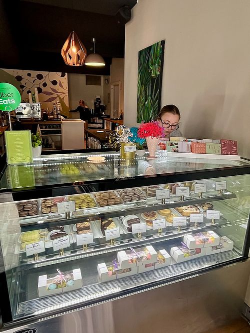 Macarons and pastries at Astoria Bistro Botanique in Gatineau