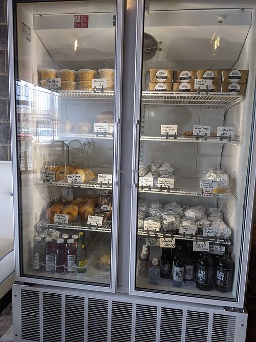 Carry out case. Can be heated in store . at Sinfull Bakery in Houston