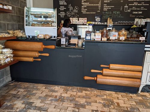 Front counter decor updated. Fresh from the oven mini baked goods at Sinfull Bakery in Houston