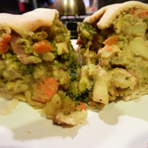 Sinfully delicious pot pie exposed! So hearty, you can eat it with a fork! at Sinfull Bakery in Houston