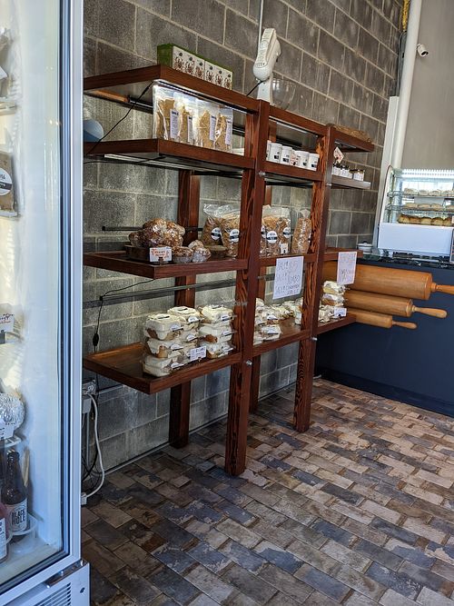 Cinnamon rolls, granola, monkey bread, dry goods at Sinfull Bakery in Houston