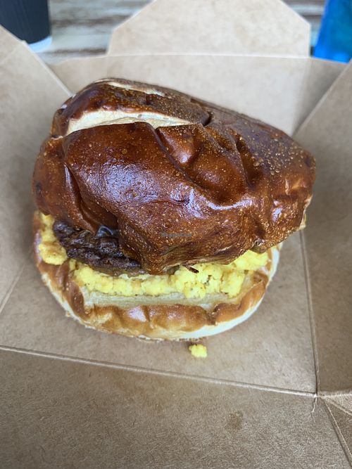 Vegan breakfast sandwich!  at Sinfull Bakery in Houston