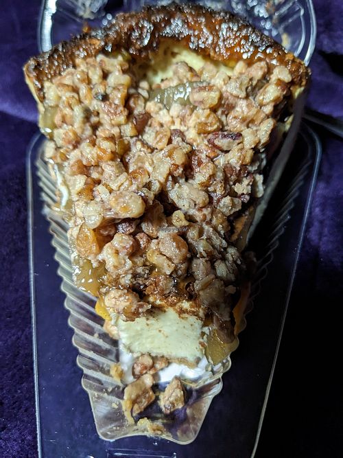 Apple pecan cheese cake - creamy, delicious. at Sinfull Bakery in Houston