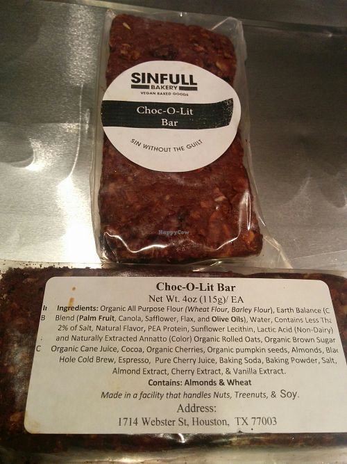 Sinfull Bakery's new kid - chocolate bar! at Sinfull Bakery in Houston