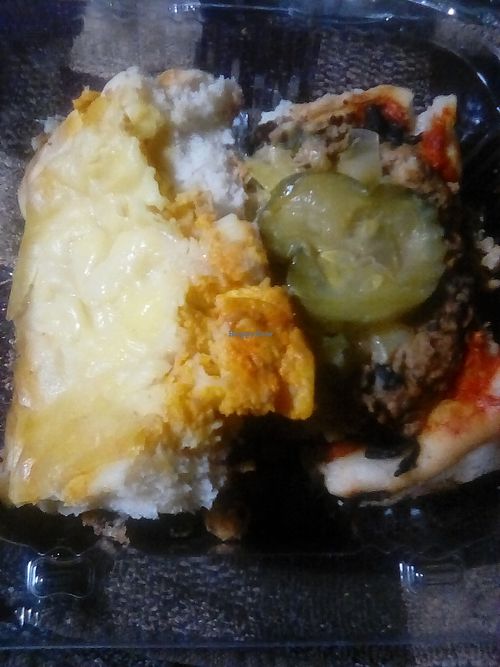 Mac & cheese kolache with cheese sauce, smoked gouda, pickles, sauteed mushrooms & onions,  ultimate veggie 3bean burger kolache. Deliciously special for VegFest Houston 2019. at Sinfull Bakery in Houston