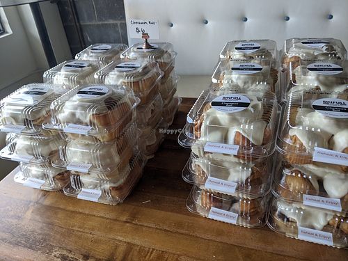 Cinnamon rolls at Sinfull Bakery in Houston