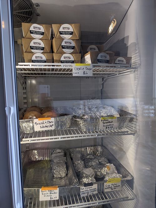 Grab & go cooler case at Sinfull Bakery in Houston