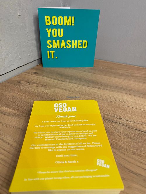 Go Oso Vegan! at Oso Vegan in Kettering