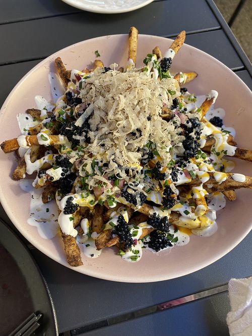 Vegan truffle fries  at 4296 in Canmore