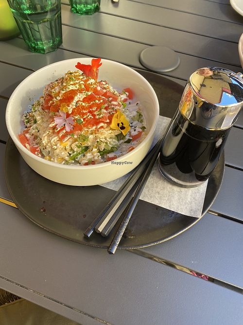 Vegan poke bowl  at 4296 in Canmore