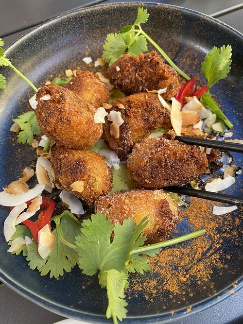 Vegan corn dogs  at 4296 in Canmore