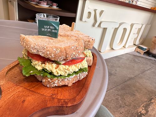 Eggless Egg Sandwich at ByTOFU in Seoul