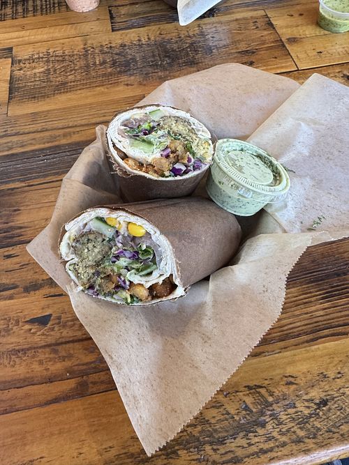 Falafel wrap  at Spitz in Los Angeles