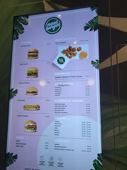 Neat Burger Soho London Restaurant HappyCow