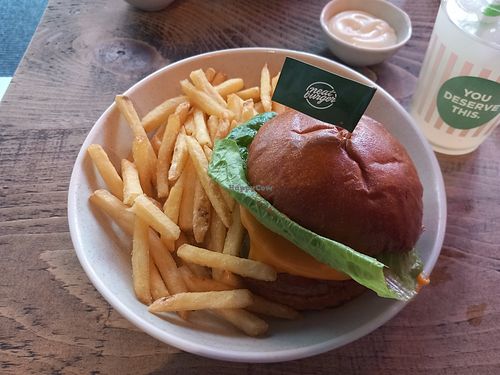 This th Neat burger and fries. at Neat - Soho in London