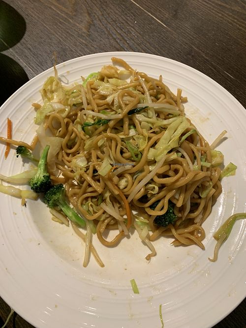 Veggie chow mein   at Vegan Deadly Sins in Sacramento