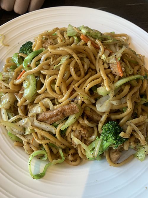 Chicken chowmein was really good   at Vegan Deadly Sins in Sacramento