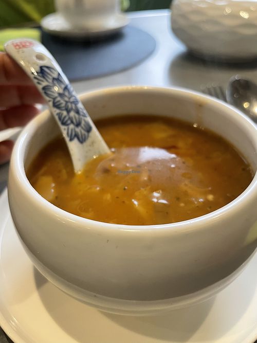Tom yum soup from exec lunch set - excellent   at Emerald 珺 in Hong Kong Island