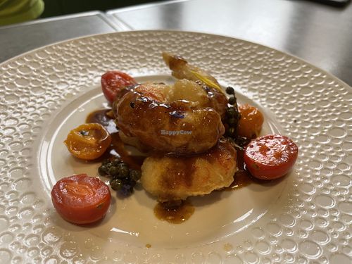 Vegan prawn with Sichuan peppercorn from exec lunch set   at Emerald 珺 in Hong Kong Island
