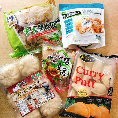 Stuffed tofu is super yummy ! at Long Yuan Vegetarian Frozen Food in Central Singapore