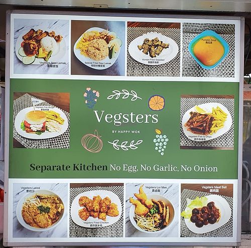Menu. Photo by Sam Lama at Vegsters by Happy Wok in Central Singapore