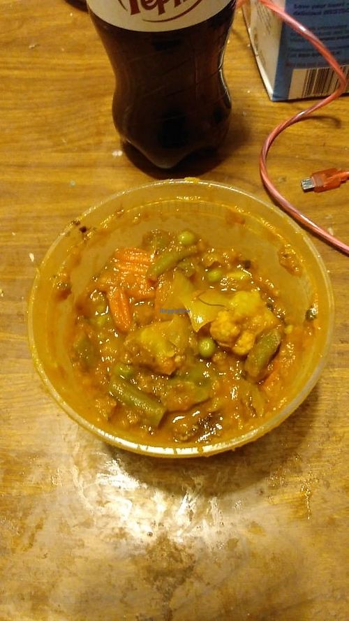 vegetable jalfrezi taken home with me.  at Kabab & Curry in Canton