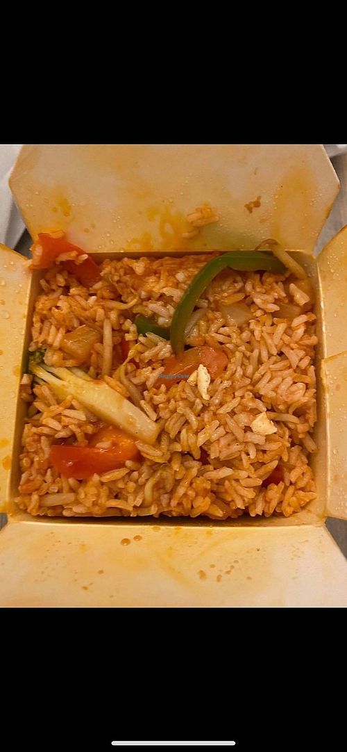 Rice with tofu and sweet and sour sauce. at MyWok in Goes