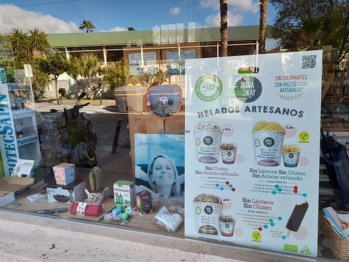 Window display at Eco Lifestyle in Almunecar