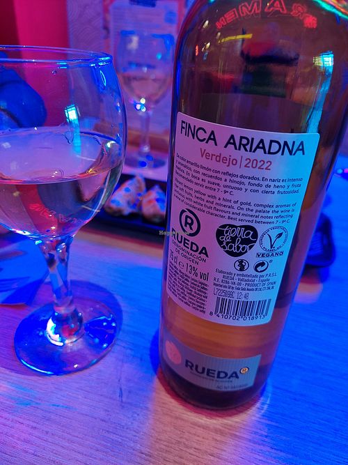 Vegan white wine at Ramen Shifu - Chueca in Madrid