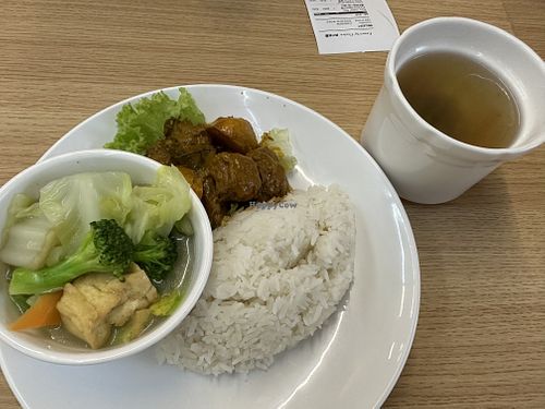 Curry mutton  rice and soup   at Green by choice 我行我素 - Hougang Green Mall in Northeast Singapore