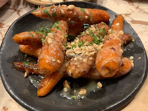 Delicious roasted carrots at Lillah Middle Eastern in Lane Cove