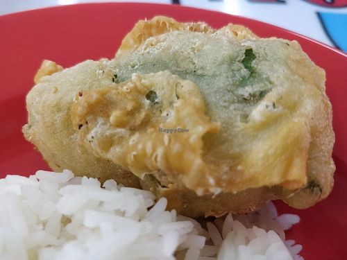 Fried lady finger fritters at Uncle Chay Vegetarian 素先生 in West Singapore