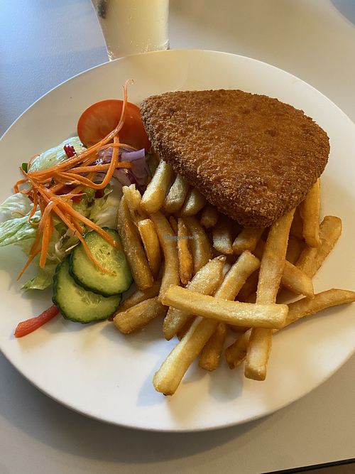 Vegan schnitzel  at Blanchetown Hotel in Blanchetown