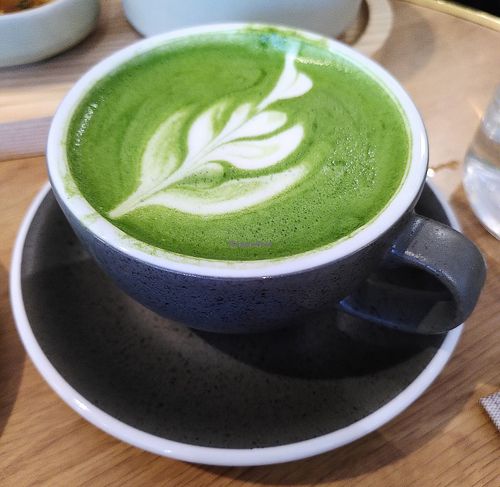 Matcha w/fresh soy milk at Graines du Jour in Paris