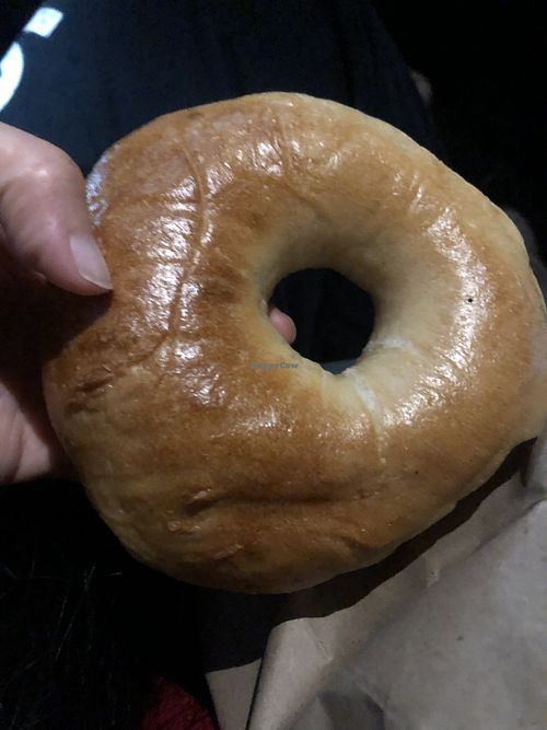 Plain bagel   at Queens Bagels & Delicatessen in Forest Hills