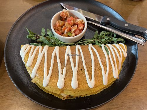 Chickpea omelette   at Carrots The Vegan Kitchen in Bangkok