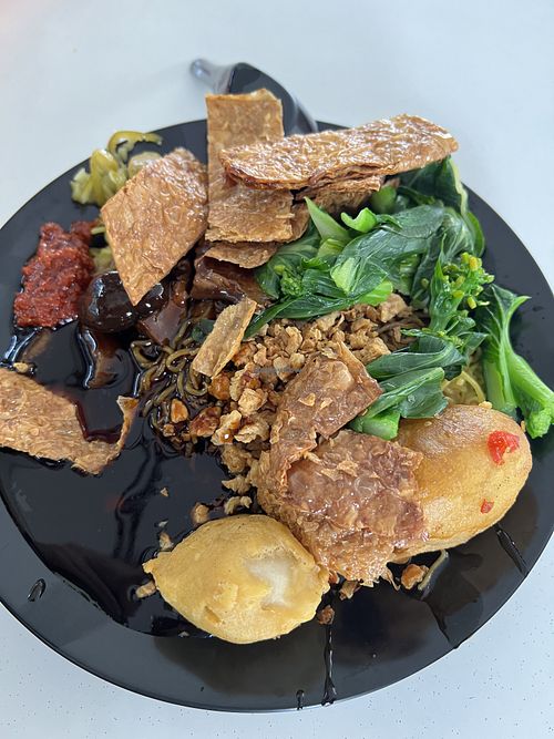 New item - dumpling noodles! #Veganuary at Pure Heart 清心素食 in Central Singapore