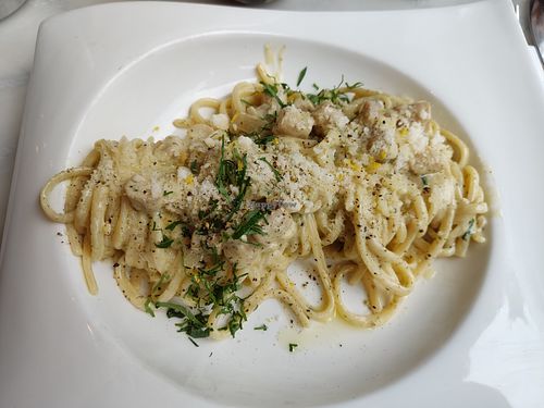 Cacio e pepe at Willow Vegan Bistro in New York City