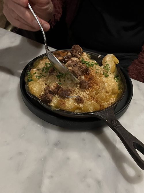 Truffle macaroni and cheez   at Willow Vegan Bistro in New York City
