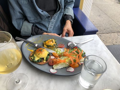 Egg Florentine  at Willow Vegan Bistro in New York City