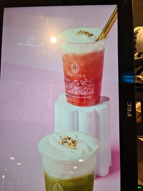 Order on the screen, self serve at NUTTEA - La Trobe St in Melbourne