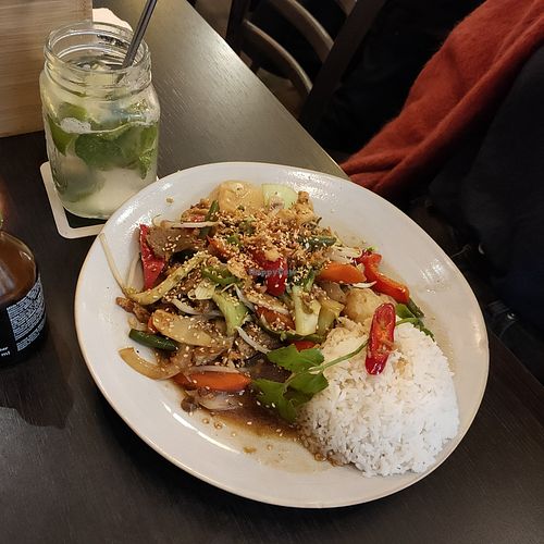 Dish of the day with lemongrass sauce at Nam in Cologne