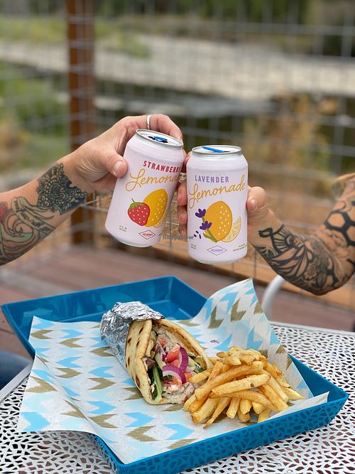 Vegan Gyros (can add house made falafel) at AquaSol Waterfront Eatery + Bar in Pagosa Springs